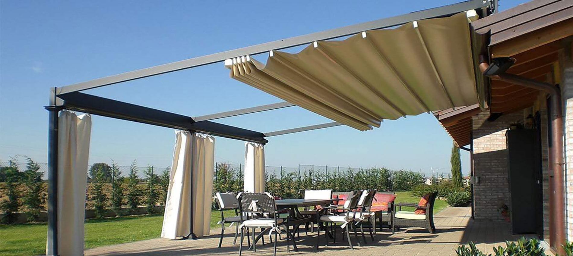 Pergola tente ve gölgelendirme sistemleri uygulaması